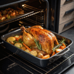 Cuisson du poulet rôti au four