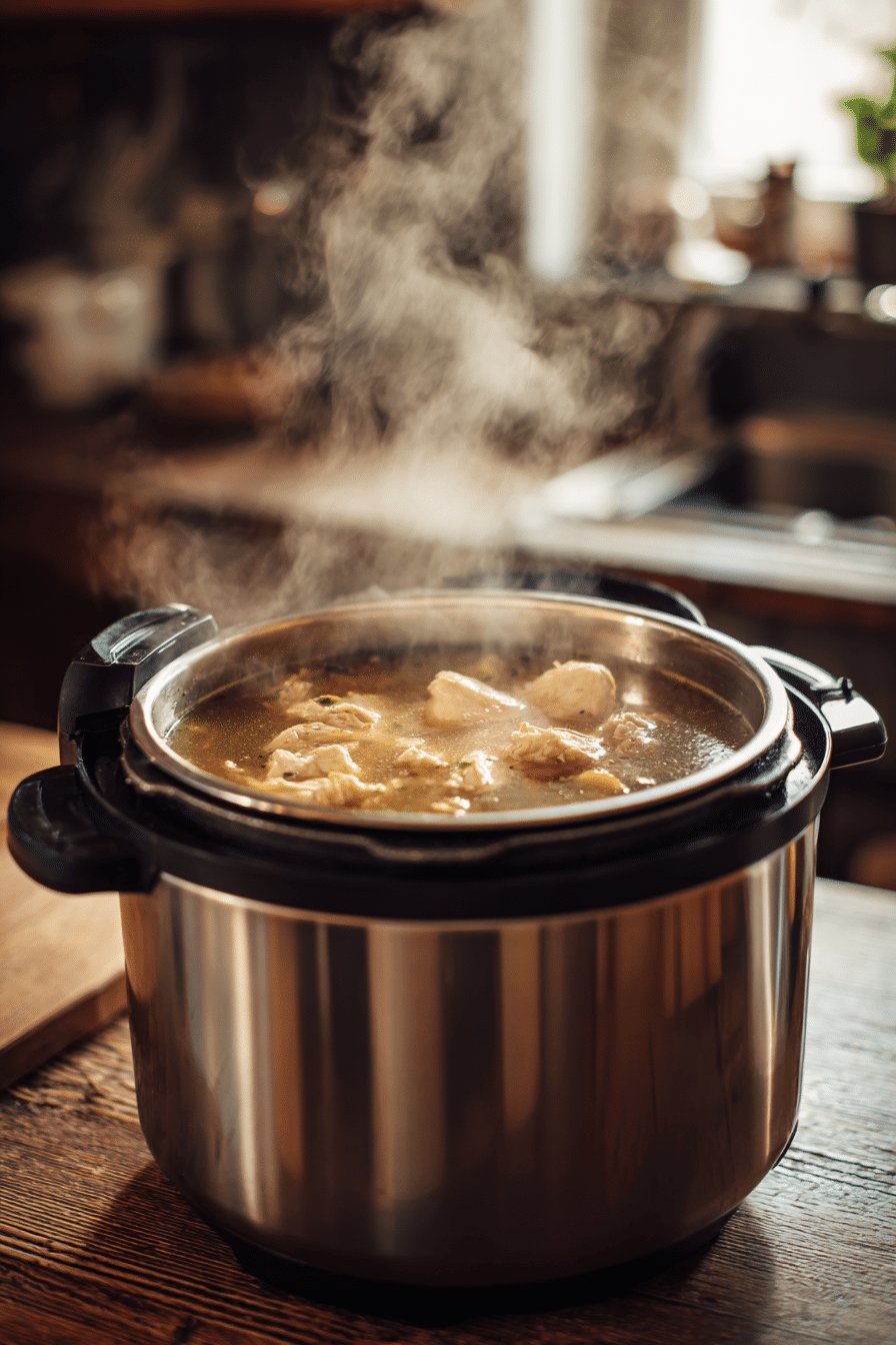 cuisson-soupe-de-poulet-au-cookeo cuisson de la soupe de poulet au Cookeo avec vapeur