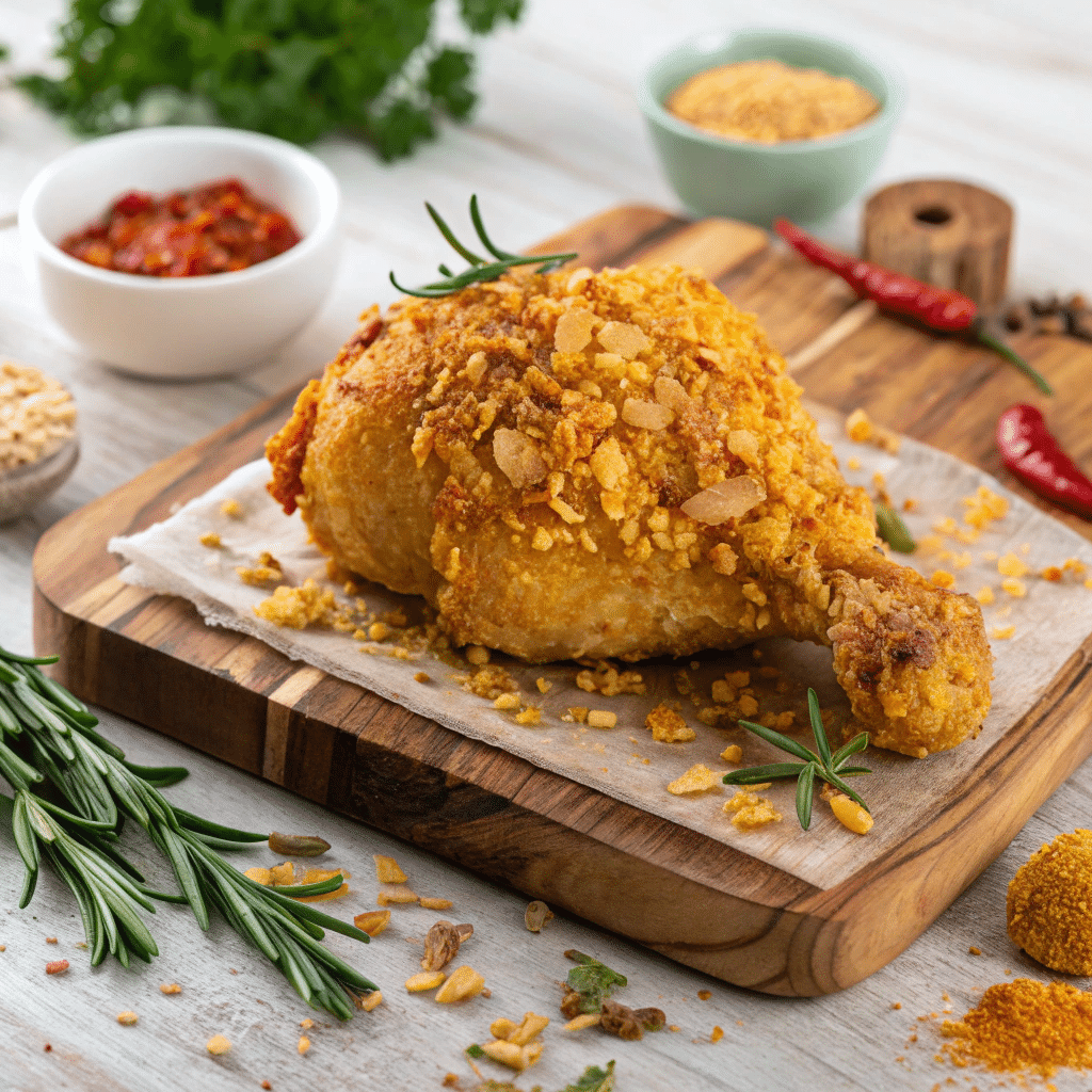 Recette poulet pané corn flakes au four doré et croustillant