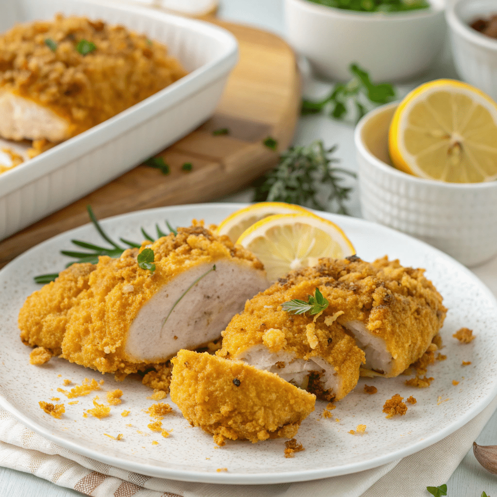 Recette poulet pané corn flakes au four : croustillant et léger 2 Poulet Pan Corn Flakes au Four