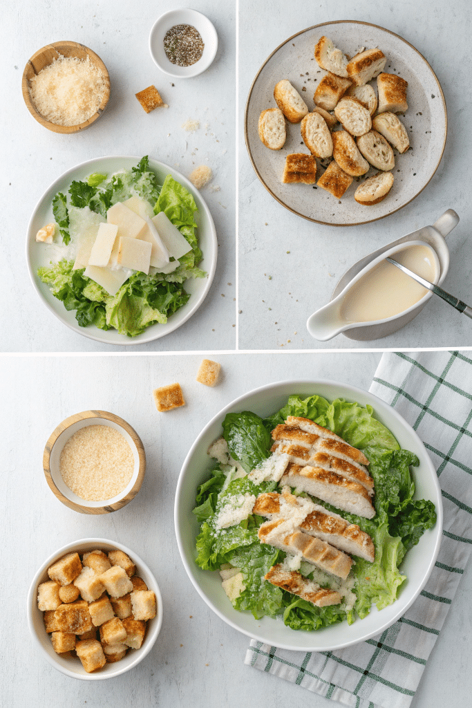 pr-parer-une-salade-c-sar-au-poulet--tape-par--tap Préparer une salade César au poulet étape par étape