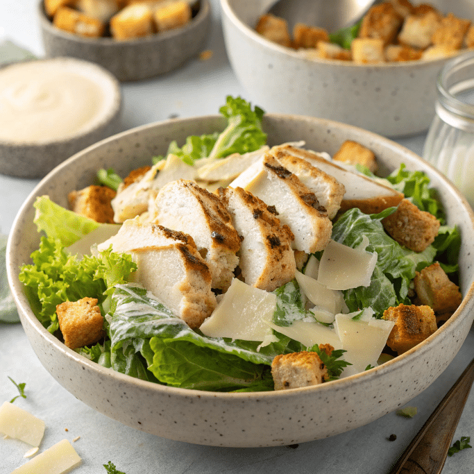 Salades César au poulet : recette simple et irrésistible 2 salade César au poulet
