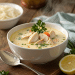 Soupe belge de poulet à la crème