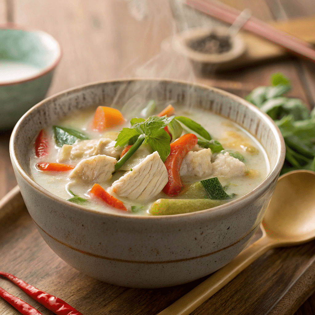 Soupe Thaï Lait de Coco Poulet : La Recette Exotique et Facile 2 Soupe Thaï Lait de Coco Poulet