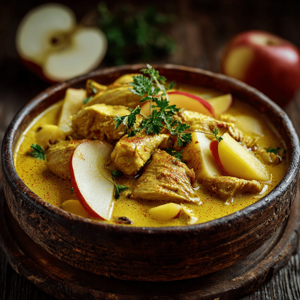 Poulet curry coco pomme : recette facile, rapide et ultra gourmande 2 poulet curry coco pomme
