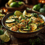 Poulet courgette curry lait de coco
