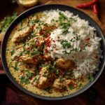 Poulet au curry crème fraîche facile et ultra gourmande
