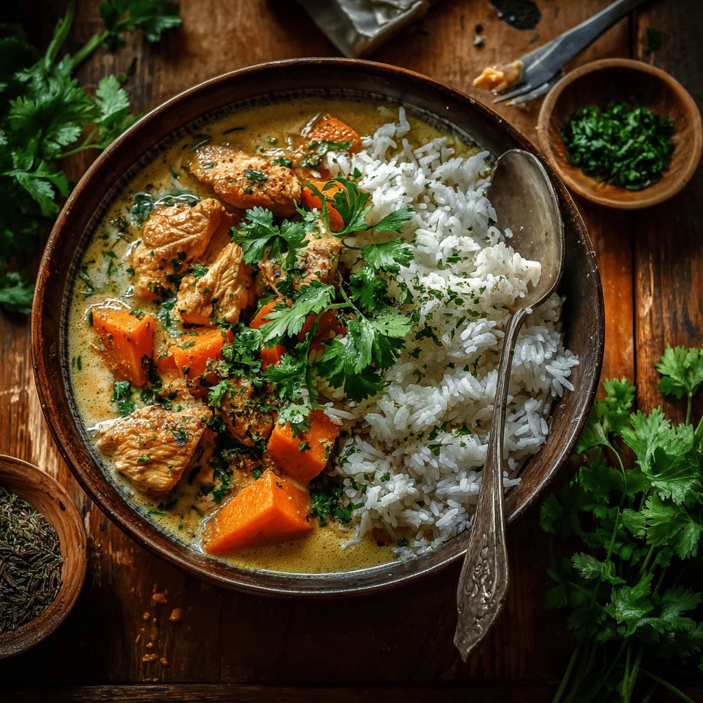 Curry poulet patate douce : recette facile, savoureuse et pleine de chaleur 2 u3434173789 overhead shot of a French homemade chicken and sw 60f0c2c8 2db5 48fe 94a7 3ad3dbff3a69 1