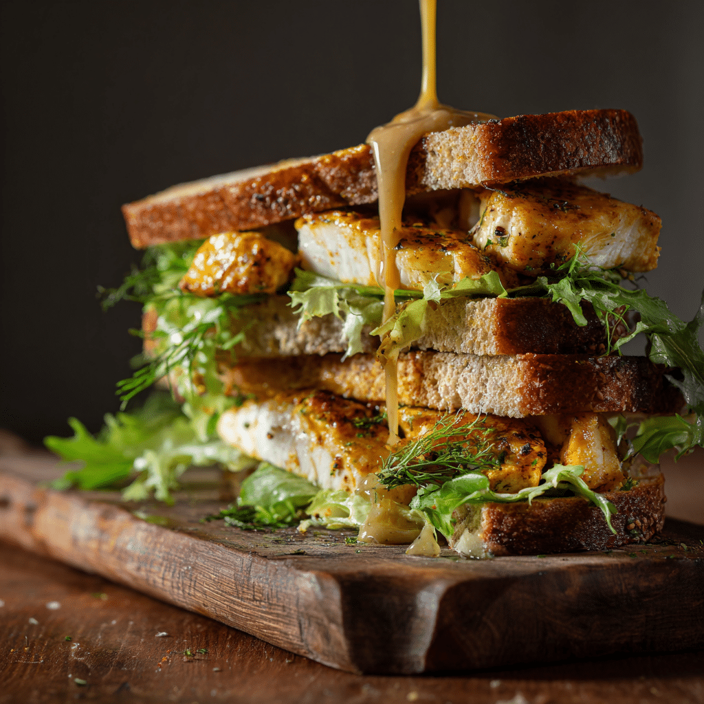 Poulet Curry sandwich : La Recette Maison Simple et Savoureuse 2 poulet curry sandwich
