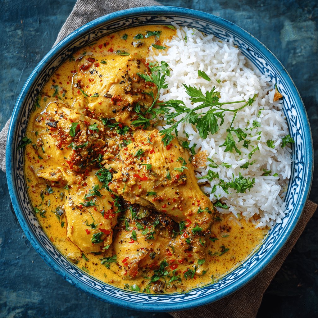 Recette Poulet Curry Lait de Coco : Facile, Crémeuse et Pleine de Saveurs 2 recette poulet curry lait de coco