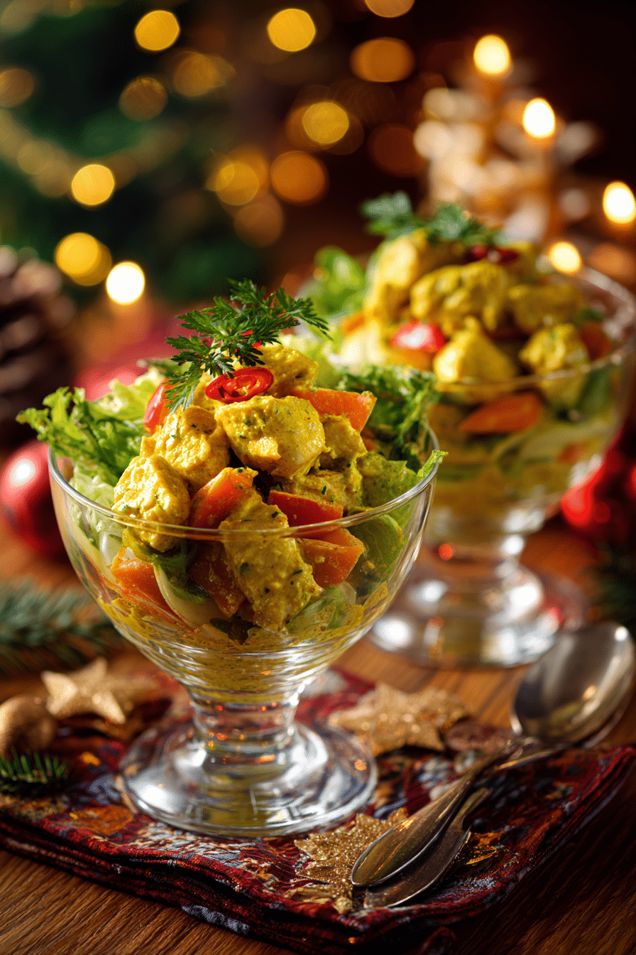 verrine-salade-poulet-curry verrines de salade poulet curry