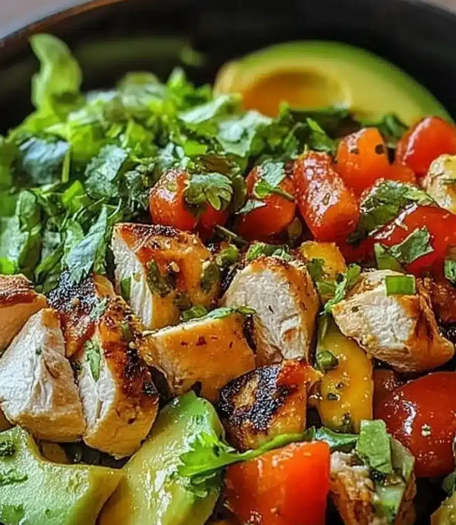 Salade de poulet à l'avocat pour une recette printanière délicieuse et saine