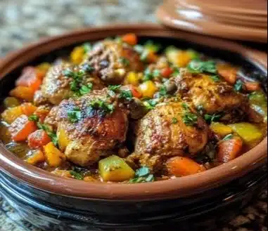 Tajine de poulet aux épices 2 Tajine de poulet aux épices, un plat riche en saveurs et en arômes