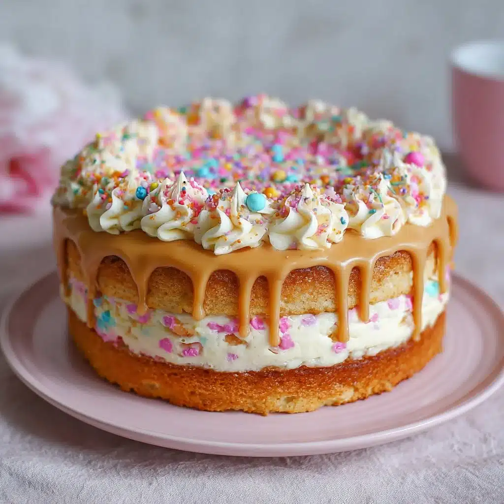 Gâteau d'anniversaire coloré et savoureux pour les enfants