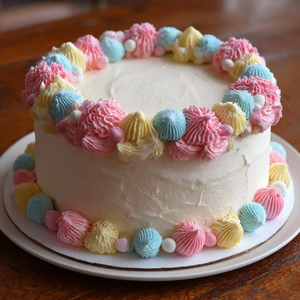 Gâteau d'anniversaire décoré pour une fête d'anniversaire colorée