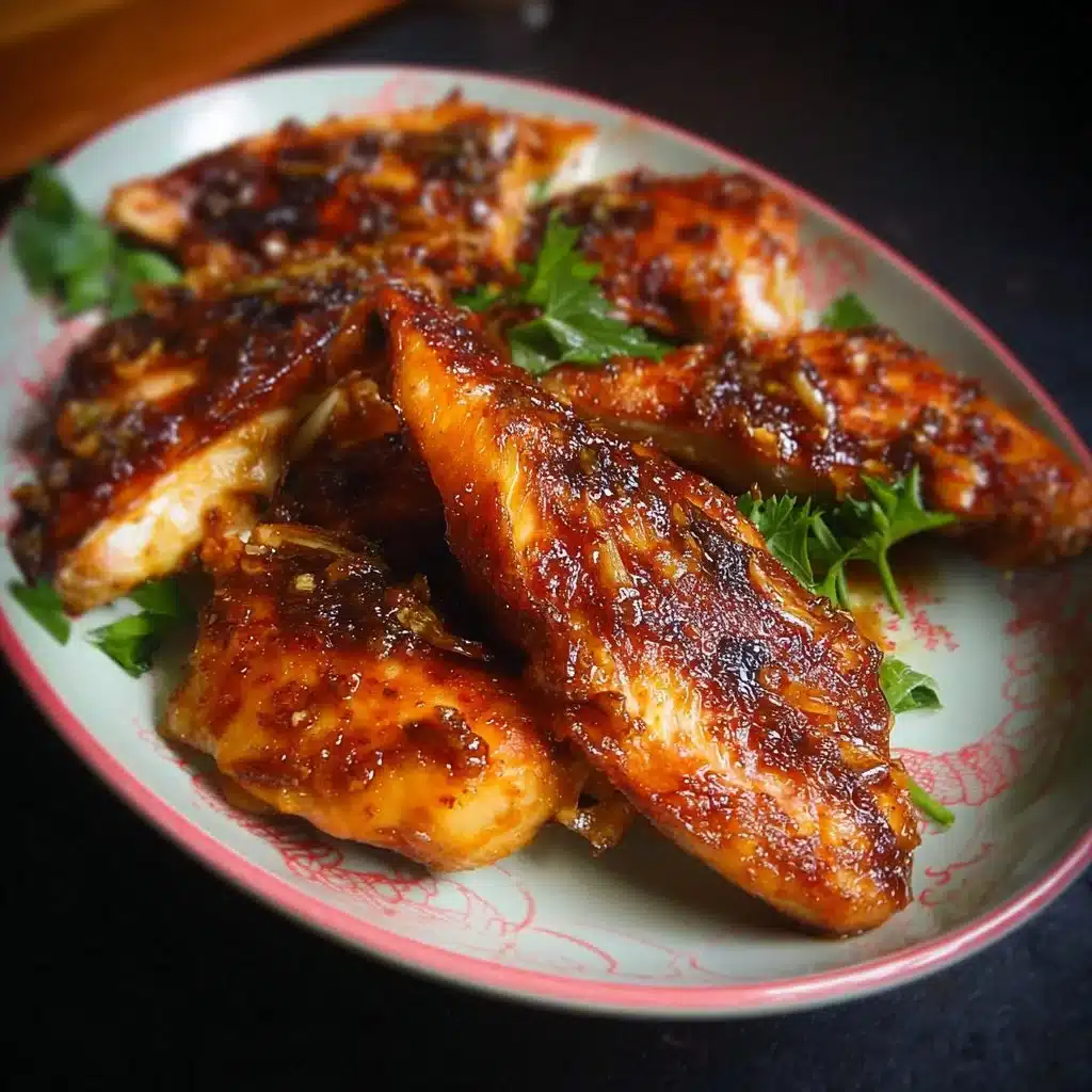 Suprême de volaille caramélisé, plat festif pour le Nouvel An chinois