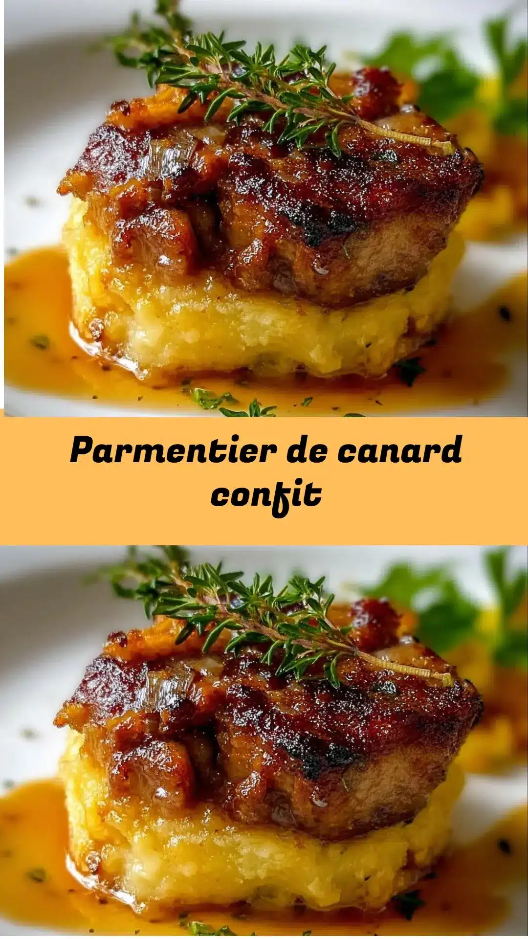 Parmentier de canard confit