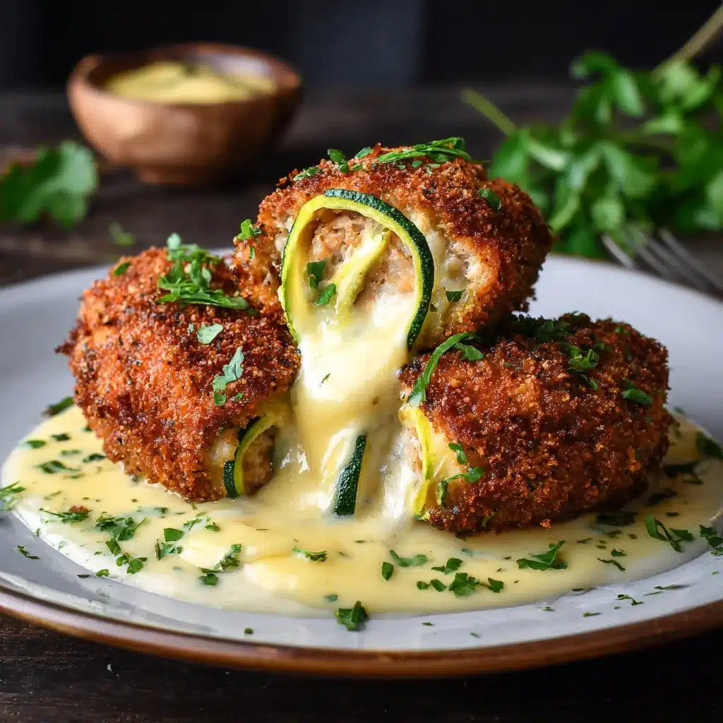Cordon Bleu de Courgette croustillant et savoureux, plat végétarien délicieux.