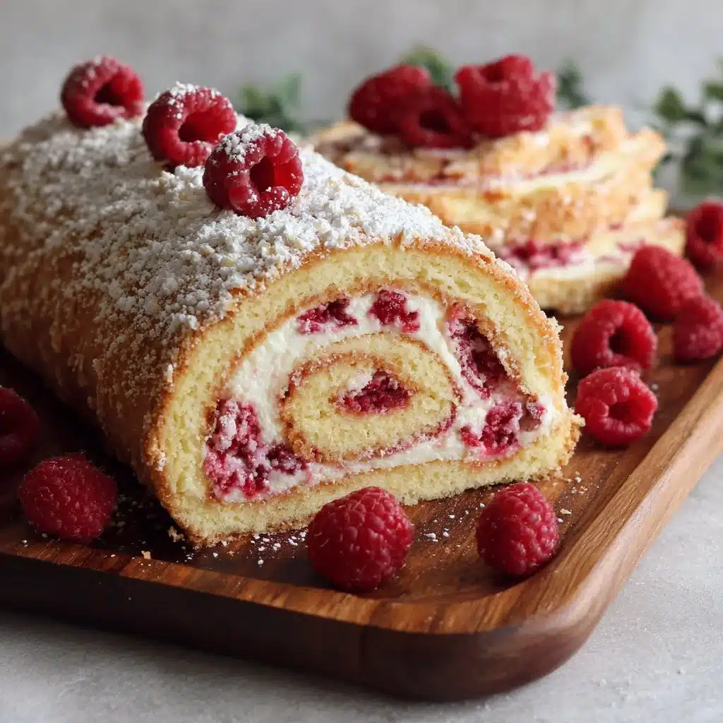 Gâteau roulé vanille framboise, un dessert moelleux et fruité