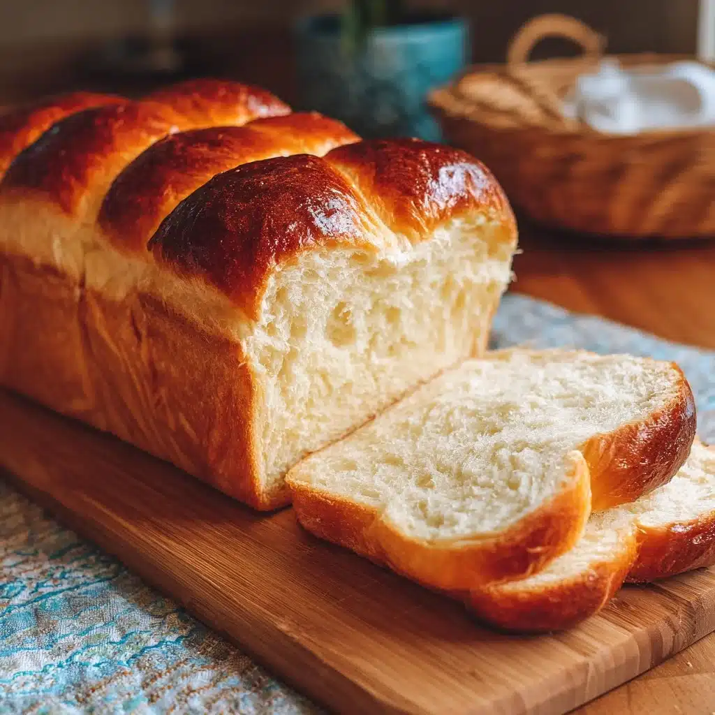 Brioche pain au lait dorée et moelleuse, parfaite pour le petit-déjeuner.