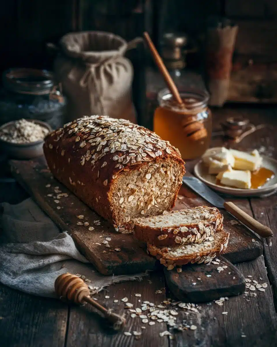 Pain du Matin aux Flocons d'Avoine et au Miel, une délicieuse recette maison.