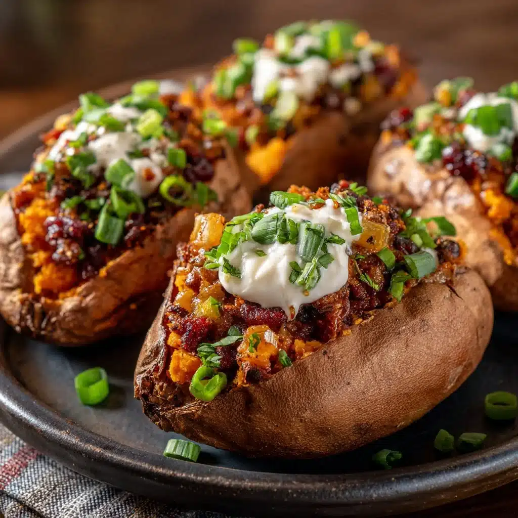 Recette de patates douces farcies avec garniture savoureuse