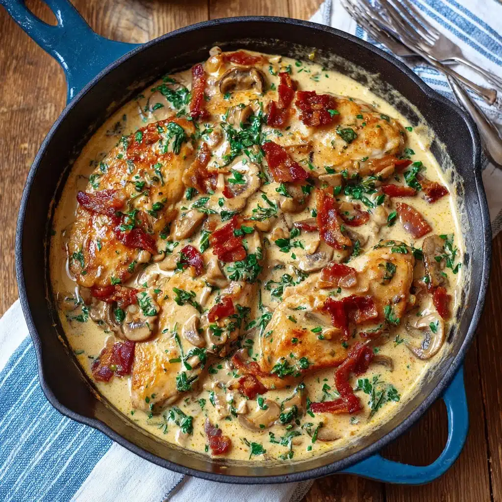 Poulet Crémeux Rapide préparé avec des ingrédients frais et crémeux.