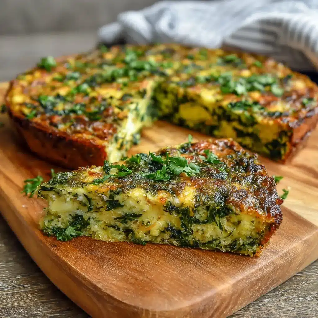 Quiche sans pâte aux épinards 1 Quiche sans pâte aux épinards, simple et délicieuse, servie dans une assiette