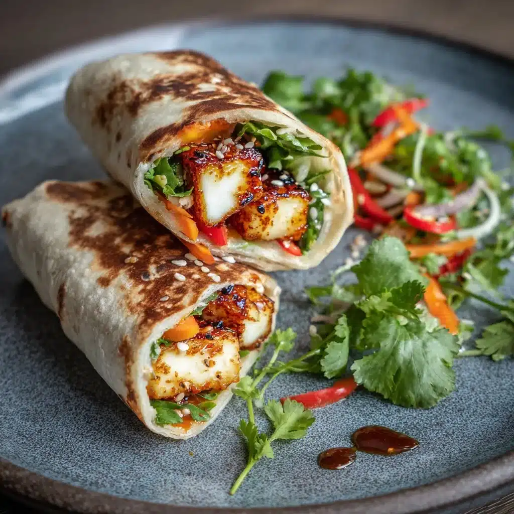 Wraps de Halloumi au Chili Doux 1 Wraps de Halloumi au Chili Doux, recette savoureuse et originale